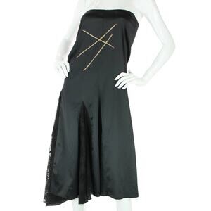 Vintage Love Paris France Embroidered Lace Strapless Prom Party Lolita Y2K Dress